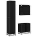 Set de mobilier pentru baie 3 pcs Stejar Negru Lemn compozit - WALTI WALTI