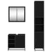 Set de mobilier pentru baie 3 pcs Stejar Negru Lemn compozit - WALTI WALTI