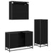Set de mobilier pentru baie 3 pcs Stejar Negru Lemn compozit - WALTI WALTI