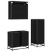 Set de mobilier pentru baie 3 pcs Stejar Negru Lemn compozit - WALTI WALTI