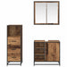 Set de mobilier pentru baie 3 pcs Lemn Vechi Lemn compozit - WALTI WALTI
