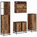 Set de mobilier pentru baie 4 pcs Lemn Vechi Lemn compozit - WALTI WALTI