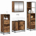 Set de mobilier pentru baie 4 pcs Lemn Vechi Lemn compozit - WALTI WALTI