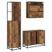 Set de mobilier pentru baie 3 pcs Lemn Vechi Lemn compozit - WALTI WALTI