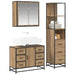 Set de mobilier pentru baie cu sertar 3 pcs Stejar Artizanal - WALTI WALTI