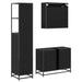 Set de mobilier pentru baie 3 pcs Stejar Negru Lemn compozit - WALTI WALTI