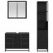 Set de mobilier pentru baie 3 pcs Stejar Negru Lemn compozit - WALTI WALTI