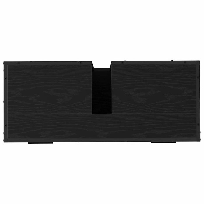 Set de mobilier pentru baie 3 pcs Stejar Negru Lemn compozit - WALTI WALTI