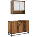 Set de mobilier pentru baie 2 pcs Lemn Vechi Lemn compozit - WALTI WALTI