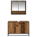 Set de mobilier pentru baie 2 pcs Lemn Vechi Lemn compozit - WALTI WALTI