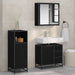 Set de mobilier pentru baie 3 pcs Stejar Negru Lemn compozit - WALTI WALTI