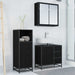 Set de mobilier pentru baie 3 pcs Stejar Negru Lemn compozit - WALTI WALTI
