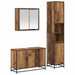 Set de mobilier pentru baie 3 pcs Lemn Vechi Lemn compozit - WALTI WALTI