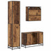 Set de mobilier pentru baie 3 pcs Lemn Vechi Lemn compozit - WALTI WALTI