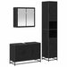 Set de mobilier pentru baie 3 pcs Stejar Negru Lemn compozit - WALTI WALTI