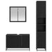 Set de mobilier pentru baie 3 pcs Stejar Negru Lemn compozit - WALTI WALTI