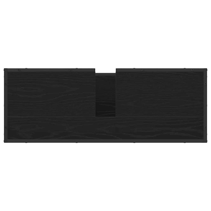 Set de mobilier pentru baie 3 pcs Stejar Negru Lemn compozit - WALTI WALTI
