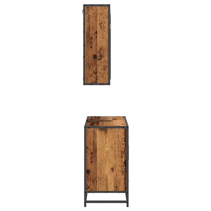 Set de mobilier pentru baie 2 pcs Lemn Vechi Lemn compozit WALTI