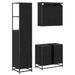 Set de mobilier pentru baie 3 pcs Stejar Negru Lemn compozit - WALTI WALTI