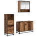 Set de mobilier pentru baie 3 pcs Lemn Vechi Lemn compozit - WALTI WALTI