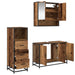 Set de mobilier pentru baie 3 pcs Lemn Vechi Lemn compozit - WALTI WALTI
