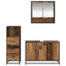 Set de mobilier pentru baie 3 pcs Lemn Vechi Lemn compozit - WALTI WALTI