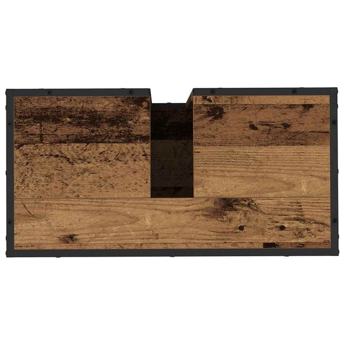 Set de mobilier pentru baie 4 pcs Lemn Vechi Lemn compozit WALTI