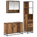 Set de mobilier pentru baie 3 pcs Lemn Vechi Lemn compozit - WALTI WALTI