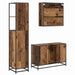 Set de mobilier pentru baie 3 pcs Lemn Vechi Lemn compozit - WALTI WALTI
