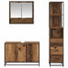 Set de mobilier pentru baie 3 pcs Lemn Vechi Lemn compozit - WALTI WALTI