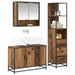 Set de mobilier pentru baie 3 pcs Lemn Vechi Lemn compozit - WALTI WALTI
