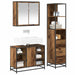 Set de mobilier pentru baie 3 pcs Lemn Vechi Lemn compozit - WALTI WALTI