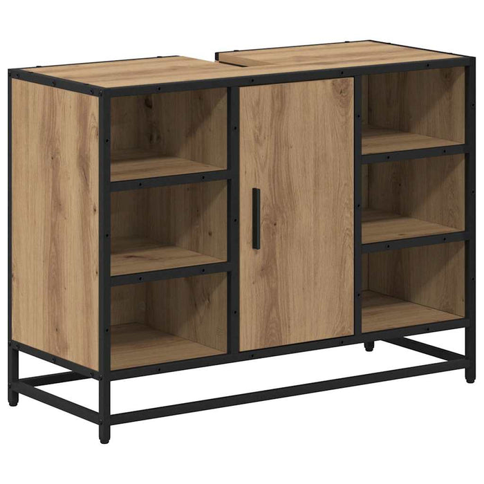Set de mobilier pentru baie cu sertar 3 pcs Stejar Artizanal WALTI