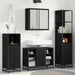 Set de mobilier pentru baie 3 pcs Stejar Negru Lemn compozit - WALTI WALTI