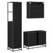 Set de mobilier pentru baie 3 pcs Stejar Negru Lemn compozit - WALTI WALTI