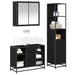 Set de mobilier pentru baie 3 pcs Stejar Negru Lemn compozit - WALTI WALTI