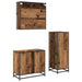 Set de mobilier pentru baie 3 pcs Lemn Vechi Lemn compozit - WALTI WALTI