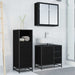 Set de mobilier pentru baie 3 pcs Stejar Negru Lemn compozit - WALTI WALTI