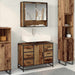 Set de mobilier pentru baie 2 pcs Lemn Vechi Lemn compozit - WALTI WALTI