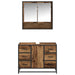 Set de mobilier pentru baie 2 pcs Lemn Vechi Lemn compozit - WALTI WALTI