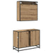 Set de mobilier pentru baie cu sertar 2 pcs Stejar Artizanal - WALTI WALTI