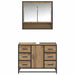 Set de mobilier pentru baie cu sertar 2 pcs Stejar Artizanal - WALTI WALTI