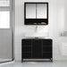 Set de mobilier pentru baie 2 pcs Stejar Negru Lemn compozit - WALTI WALTI