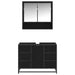 Set de mobilier pentru baie 2 pcs Stejar Negru Lemn compozit - WALTI WALTI