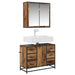 Set de mobilier pentru baie 2 pcs Lemn Vechi Lemn compozit - WALTI WALTI