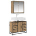 Set de mobilier pentru baie cu sertar 2 pcs Stejar Artizanal - WALTI WALTI