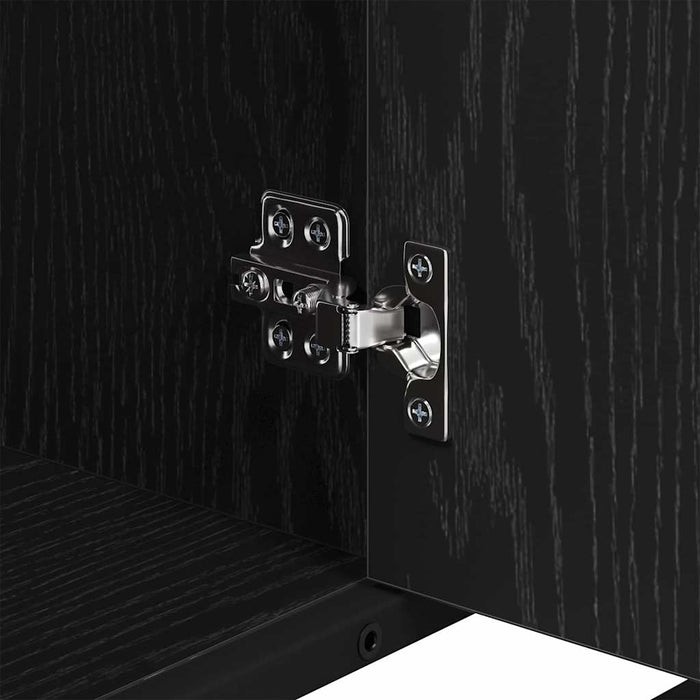 Set de mobilier pentru baie 2 pcs Stejar Negru Lemn compozit - WALTI WALTI