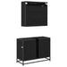 Set de mobilier pentru baie 2 pcs Stejar Negru Lemn compozit - WALTI WALTI
