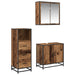 Set de mobilier pentru baie 3 pcs Lemn Vechi Lemn compozit - WALTI WALTI