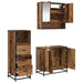 Set de mobilier pentru baie 3 pcs Lemn Vechi Lemn compozit - WALTI WALTI